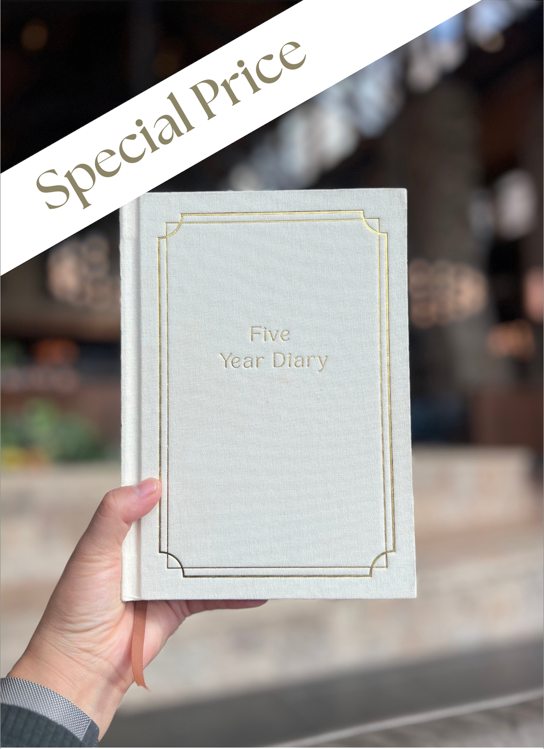 5 year diary Ivory- small printing imperfection